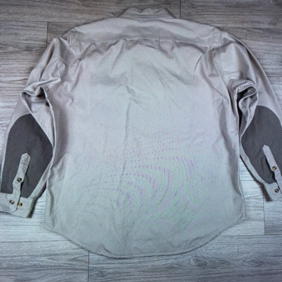 Cabela's Casual Cream Shirt with Gray Patches - Picture 6 of 6